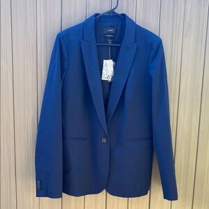 J. Crew Parke Blazer Bi-stretch Cotton Blend Women's 12T  Preppy Academia New